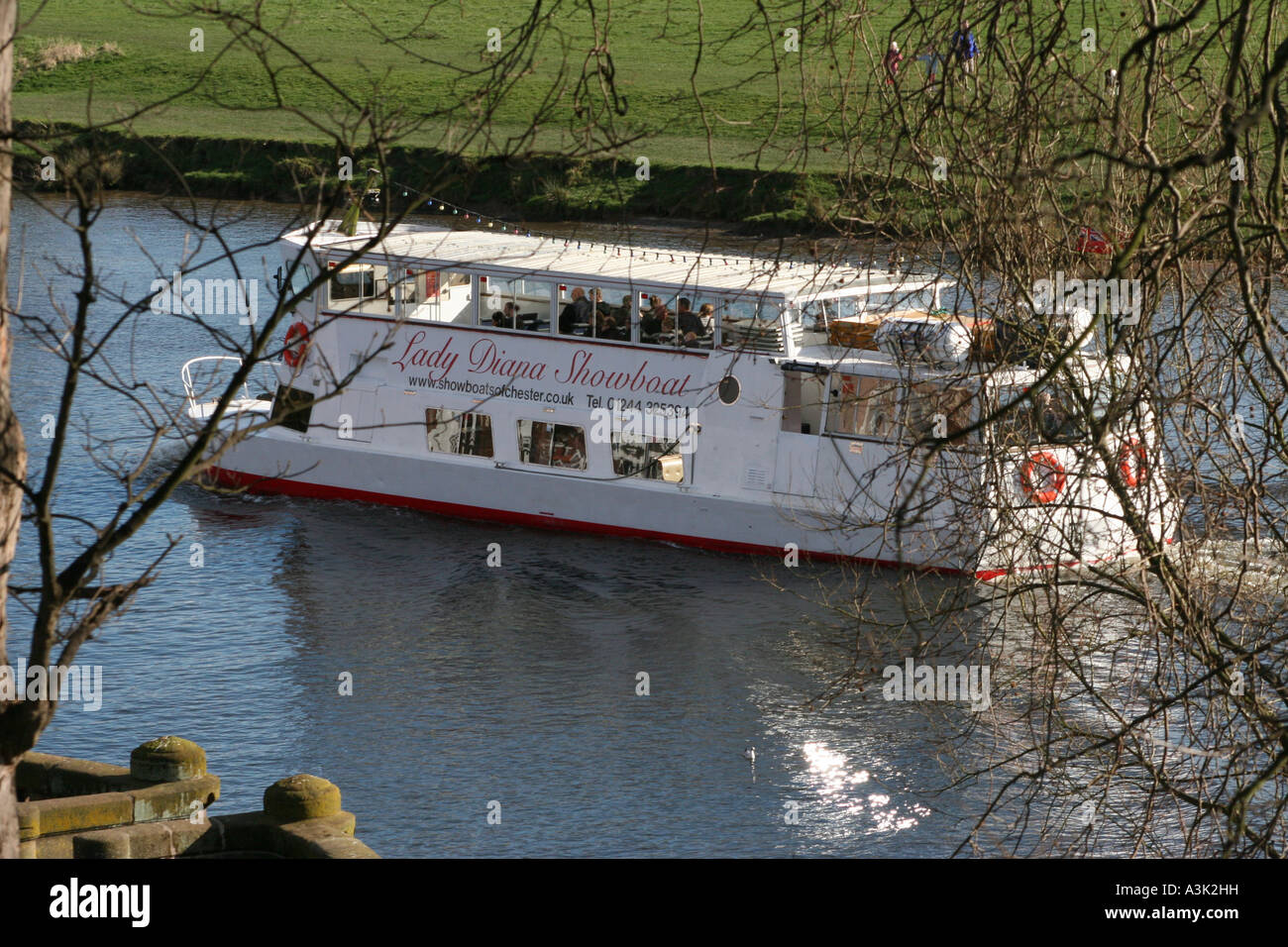 Lady Diana Showboat on River Dee, Chester Stock Photo