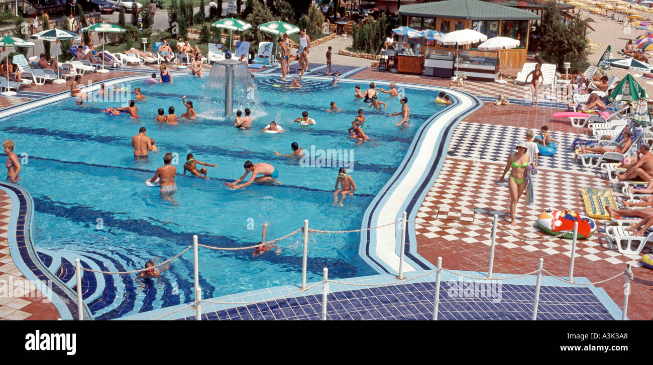 Beach Swimming Pool At Golden Sands Resort In Bulgaria Stock Photo - Alamy