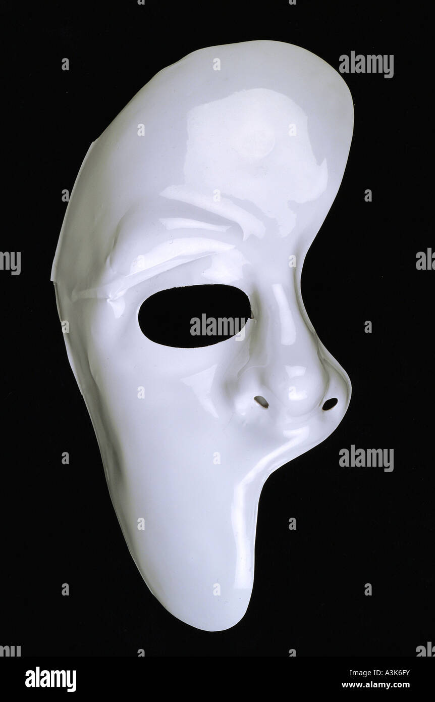 Phantom der Oper Maske & Rose Hochwertig Chrom Schlüsselring Bild Beide Seiten 