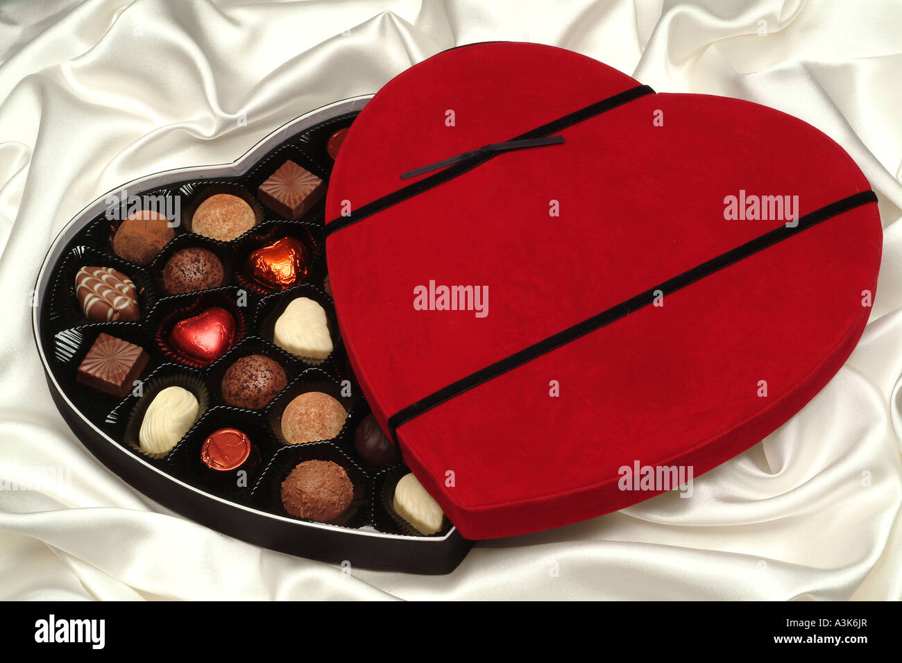 Heartshaped box of chocolates Stock Photo Alamy