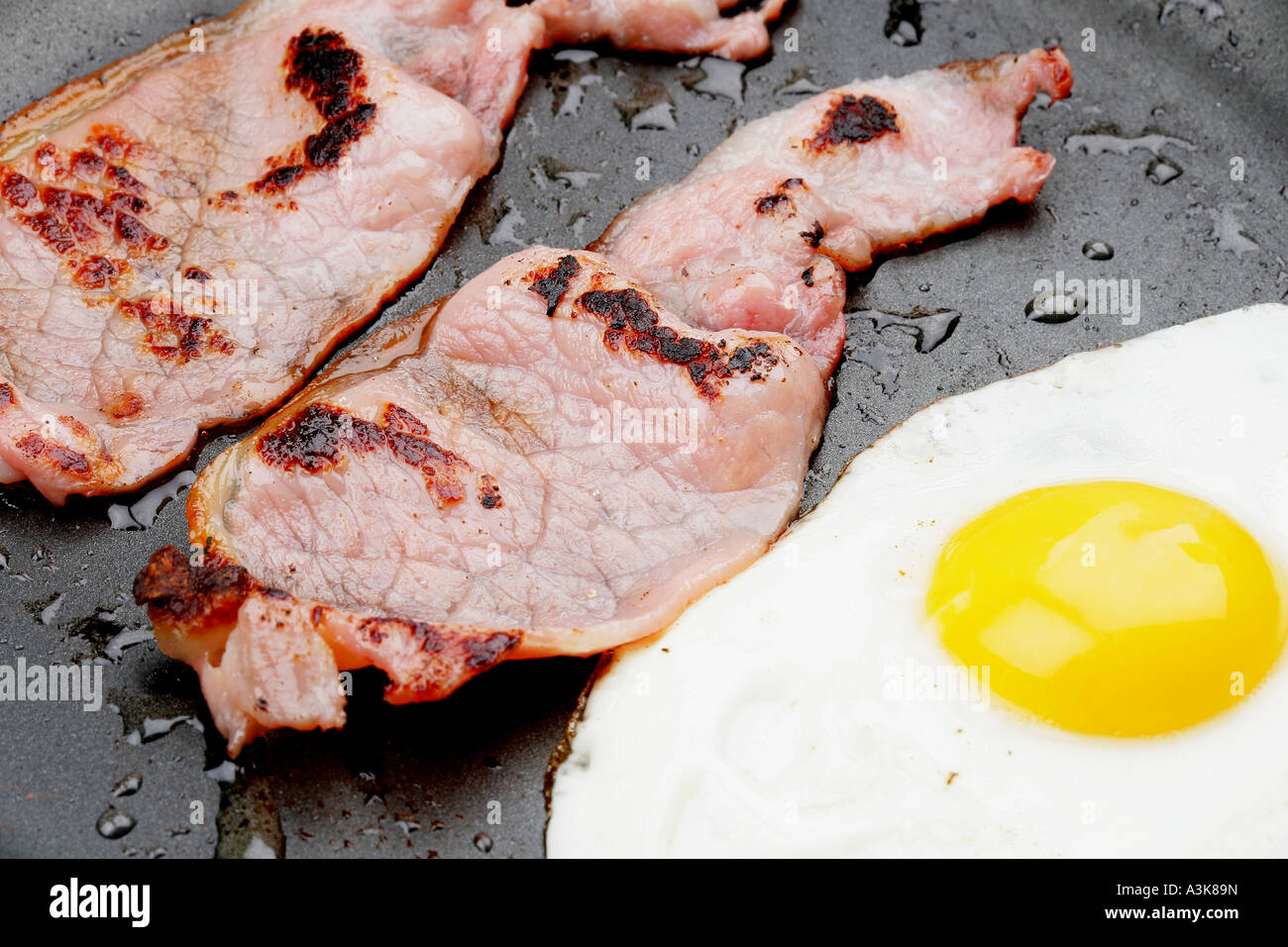 Frying Egg and Bacon Stock Photo - Alamy