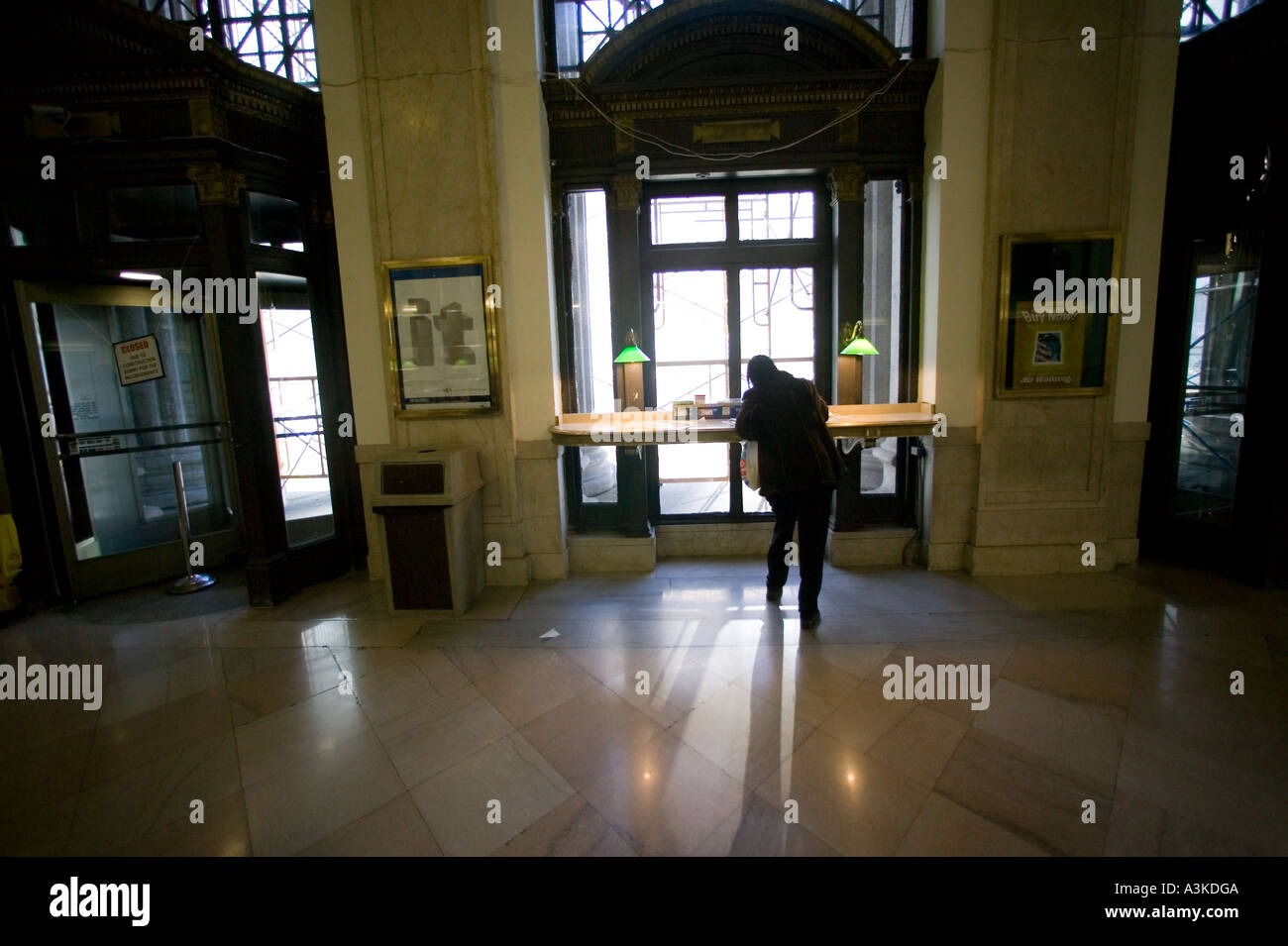 View inside the main hall of the James A Farley Post Office building