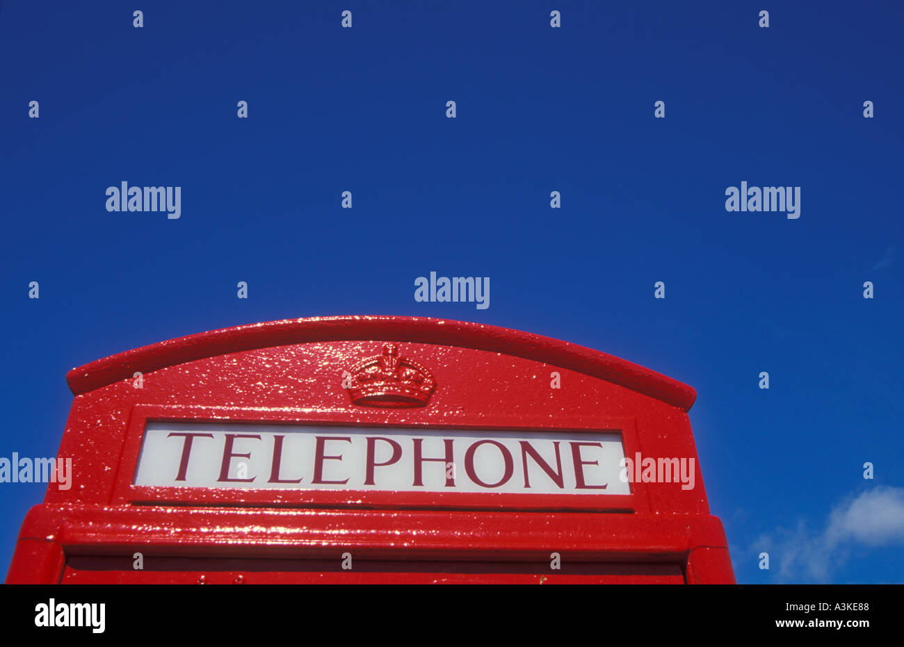 Traditional Red telephone kiosk Plockton Loch carron Highlands Scotland UK GB EU Europe eye35.com Stock Photo