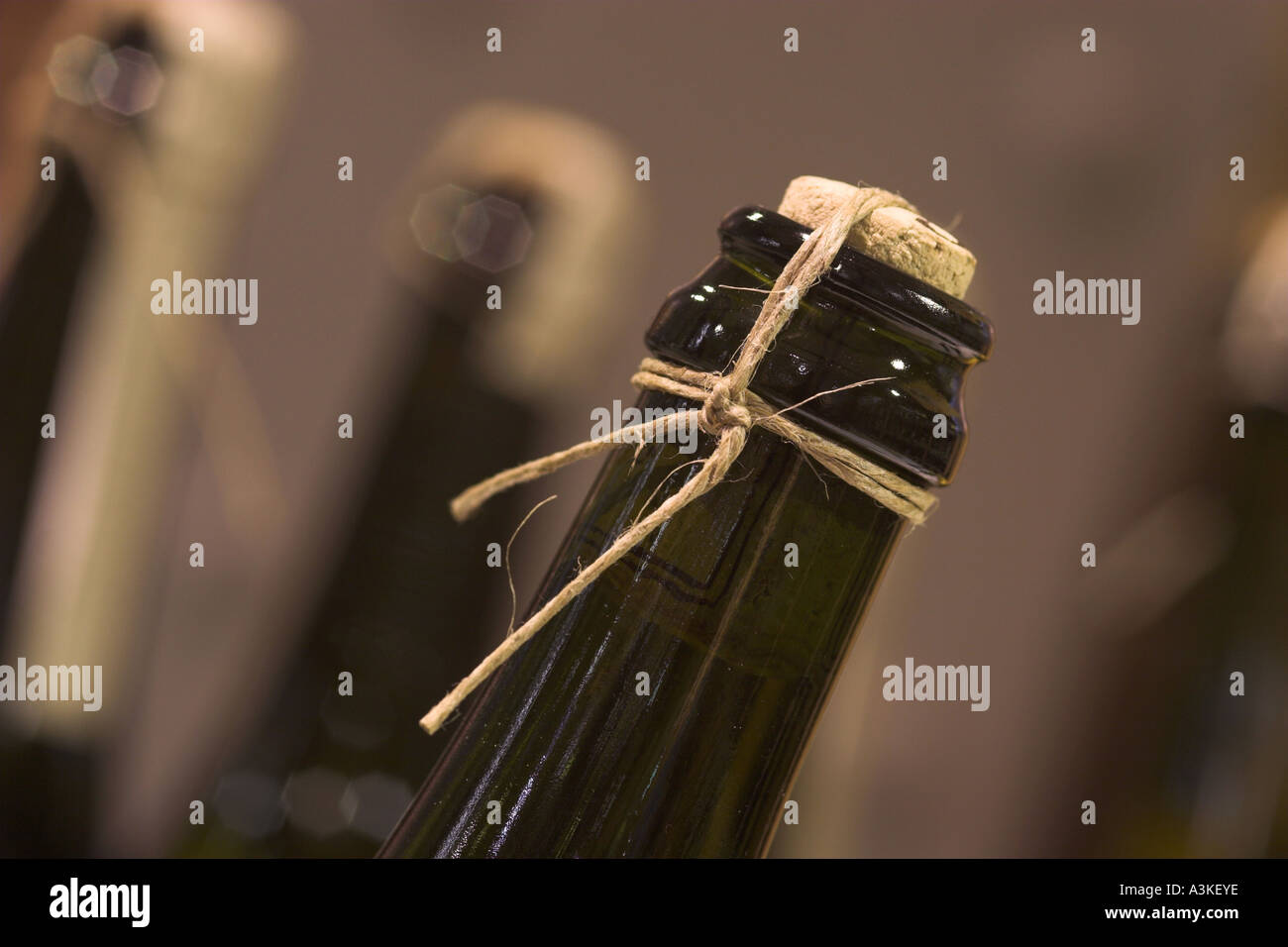 Neck of prosecco bottle Stock Photo - Alamy