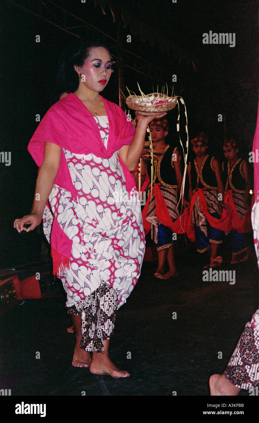Javanese dancer at Kasada festival Mount Bromo Java Indonesia Stock Photo