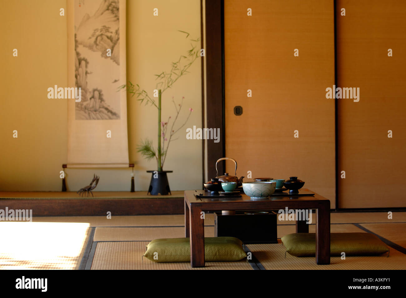 Interior Of Ceremonial Japaneseteahouse The Huntington Library San