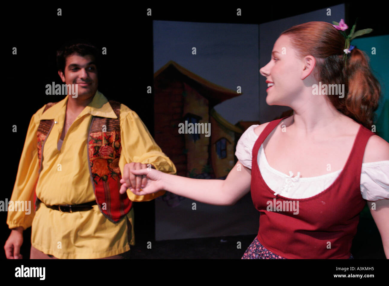 Hollywood Florida,Hollywood Boulevard Theatre,theater,Gold Coast Theatre  actor,costume rehearsal,Panto,couple,adult,adults,dance,visitors travel  trave Stock Photo - Alamy