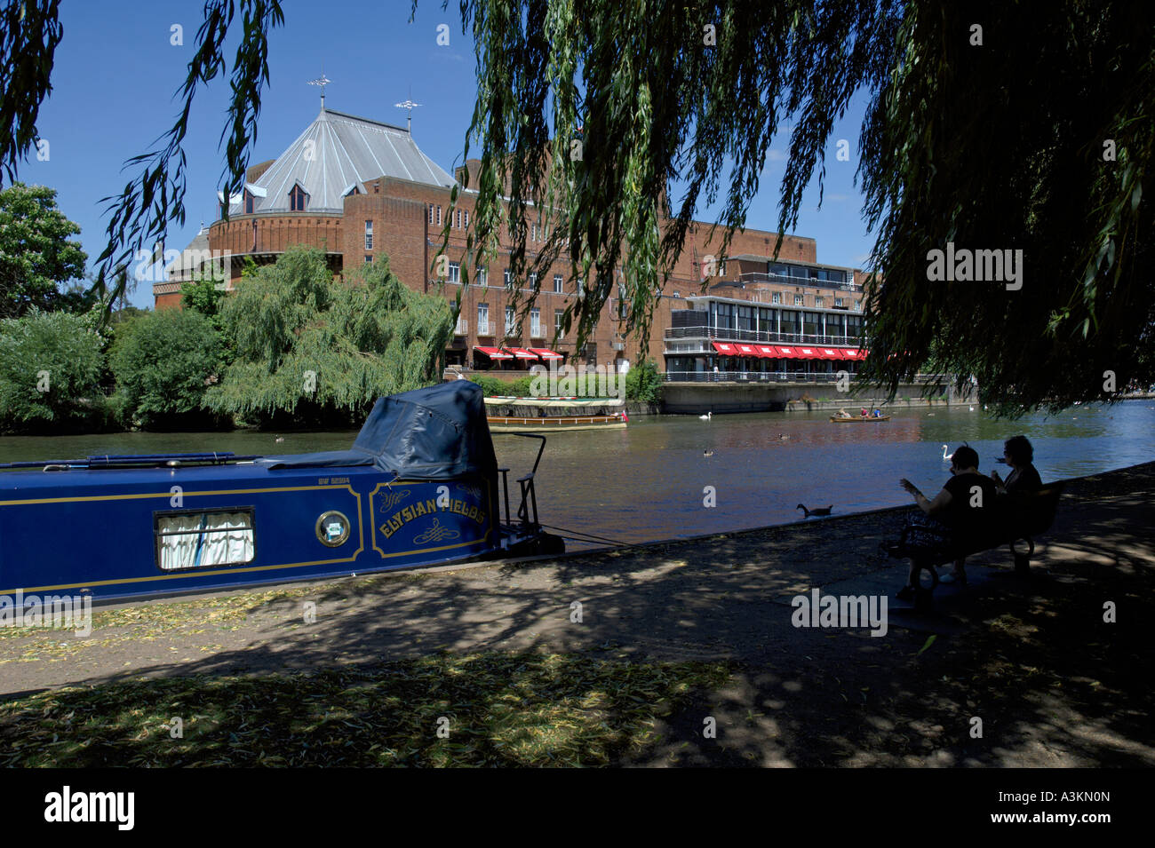 Royal Shakespeare Theatre River Avon Walk Weeping Willows Picnic