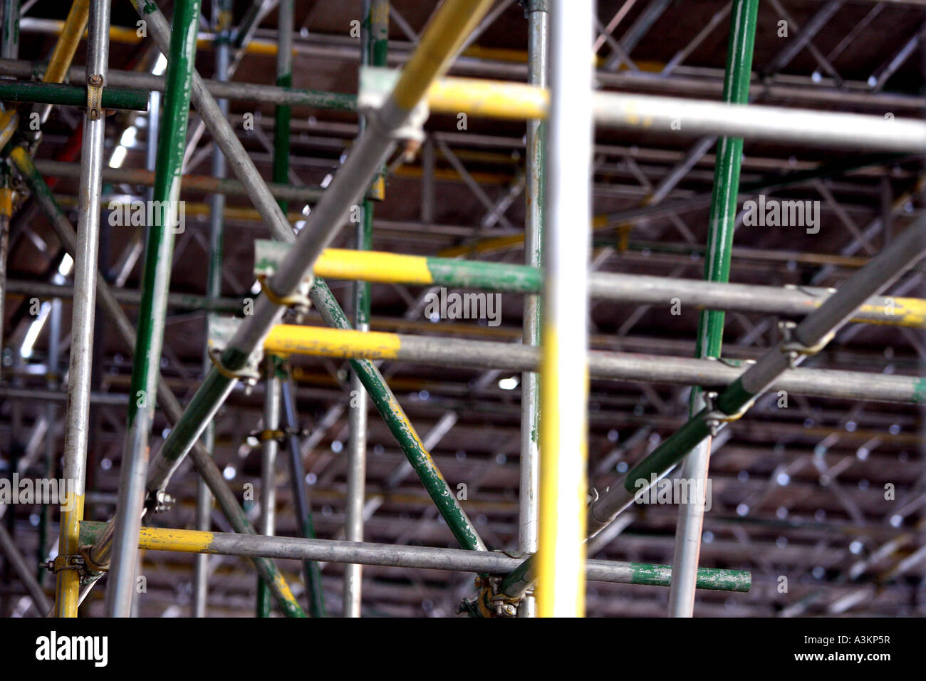 Scaffolding and scaffolding boards on a works site Stock Photo Alamy