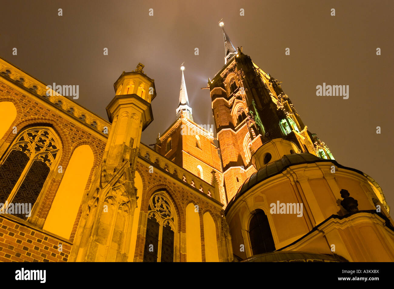 Gothic Cathedral Of Saint Johns Wroclaw High Resolution Stock ...