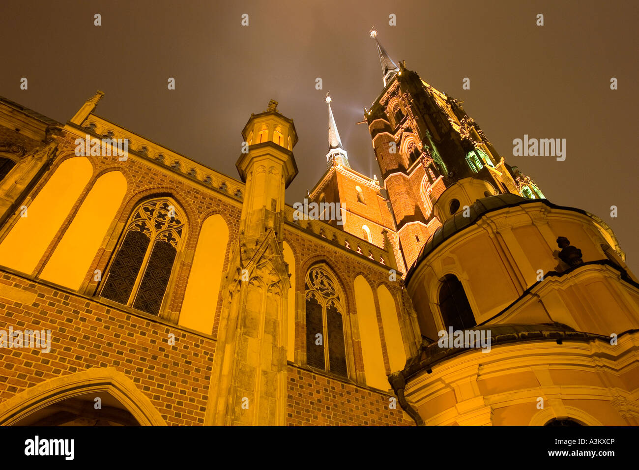 Gothic Cathedral Of Saint Johns Wroclaw High Resolution Stock ...