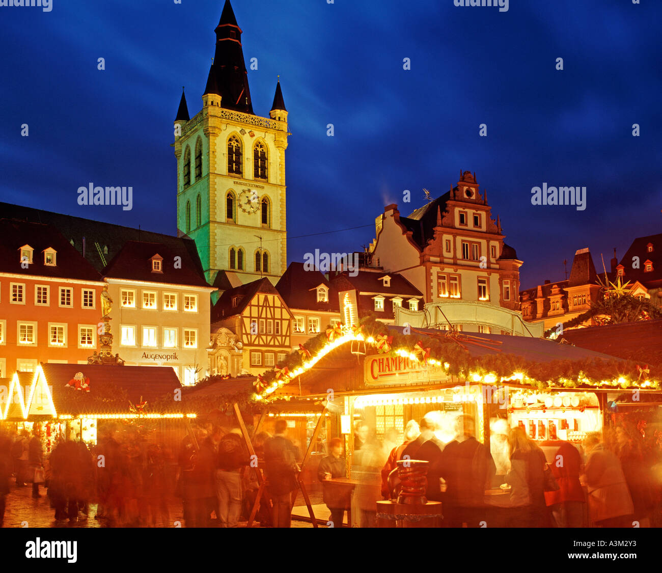 Christmas Market, Trier, Rhineland Palatinate, Germany Stock Photo