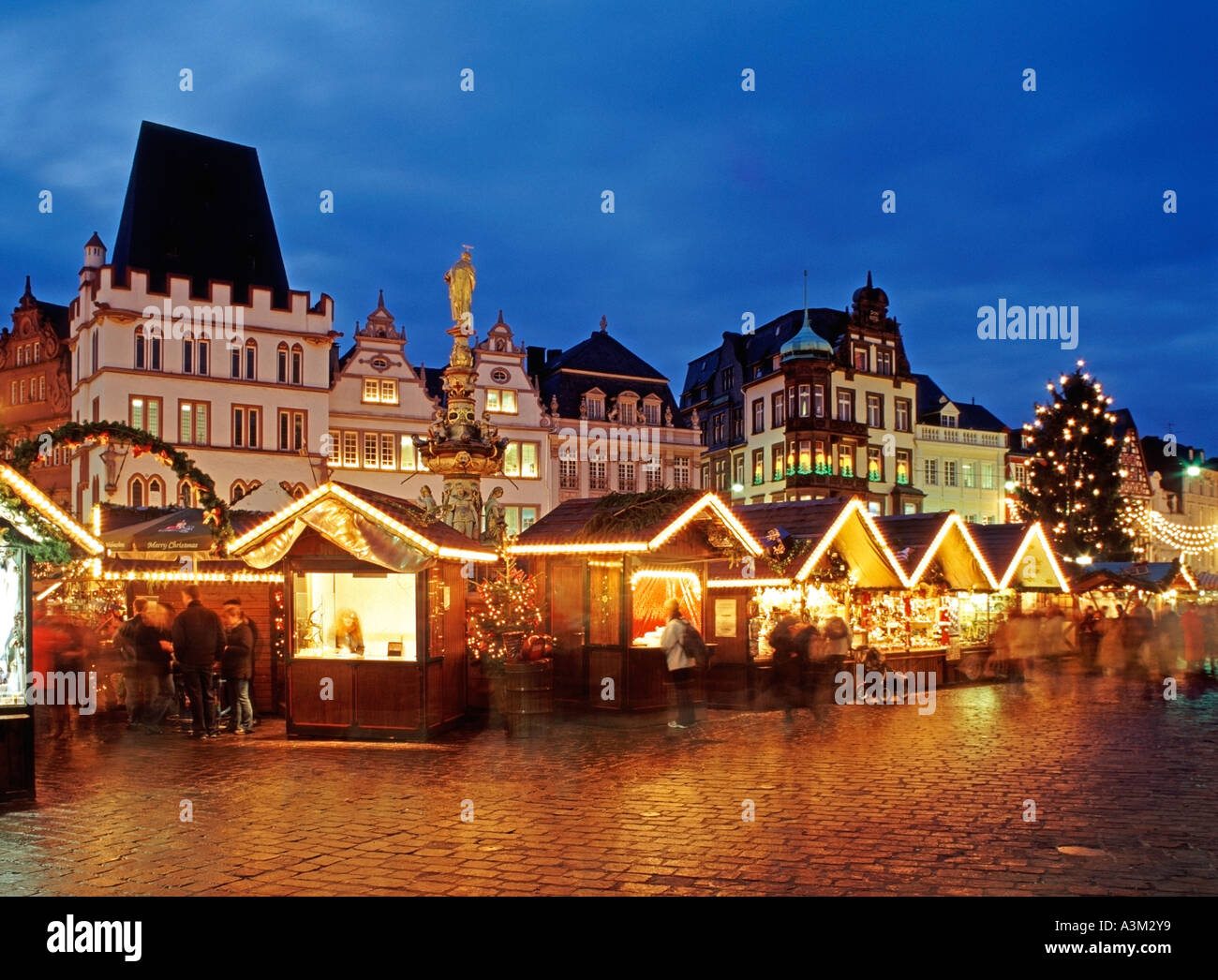 Christmas Market, Trier, Rhineland Palatinate, Germany Stock Photo