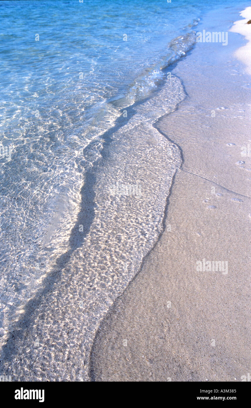 Crystal clear water along beach at Bahia Honda State Park Bahia Honda Key Florida Stock Photo