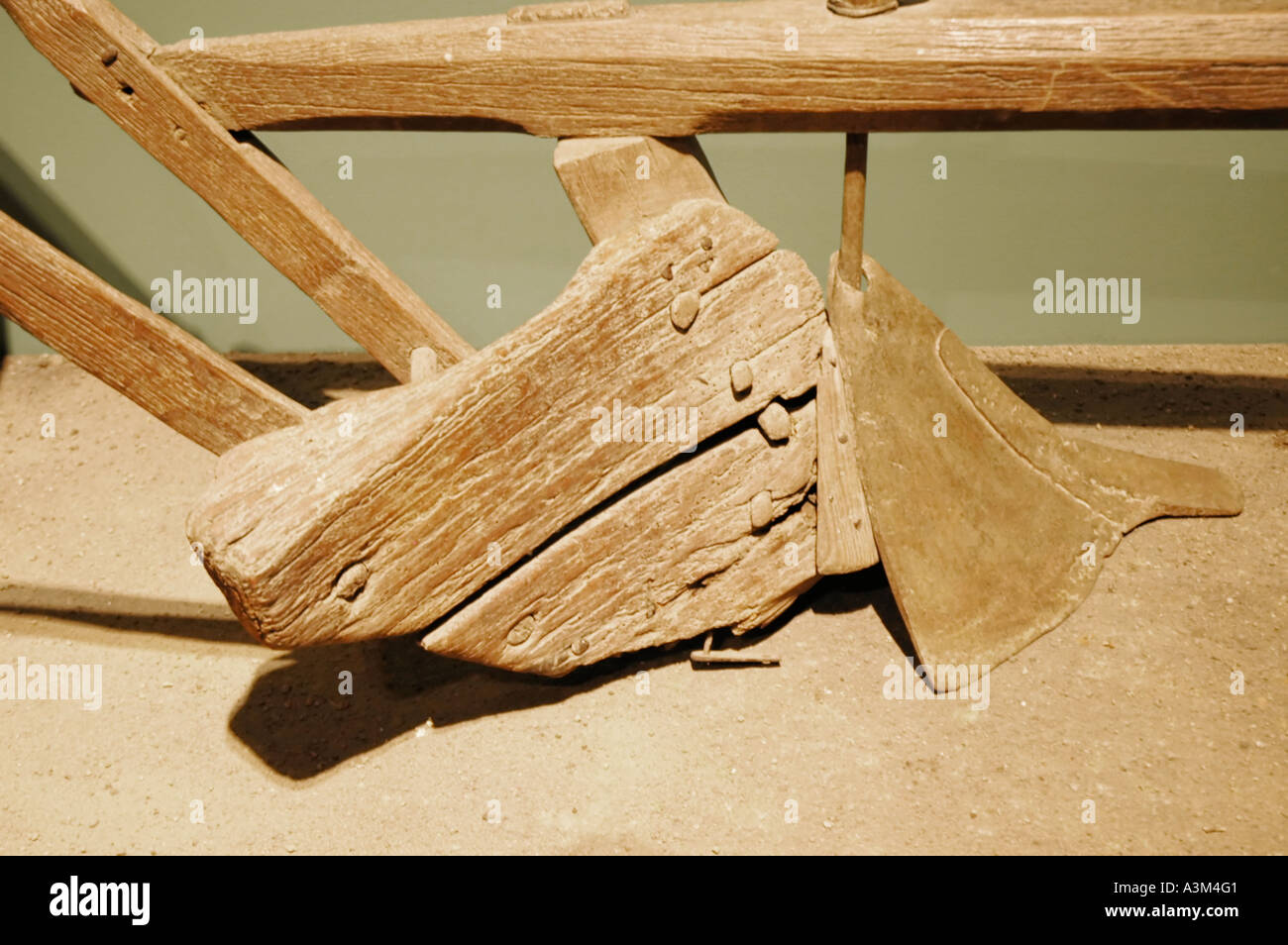 Wooden moldboard plow Stock Photo Alamy