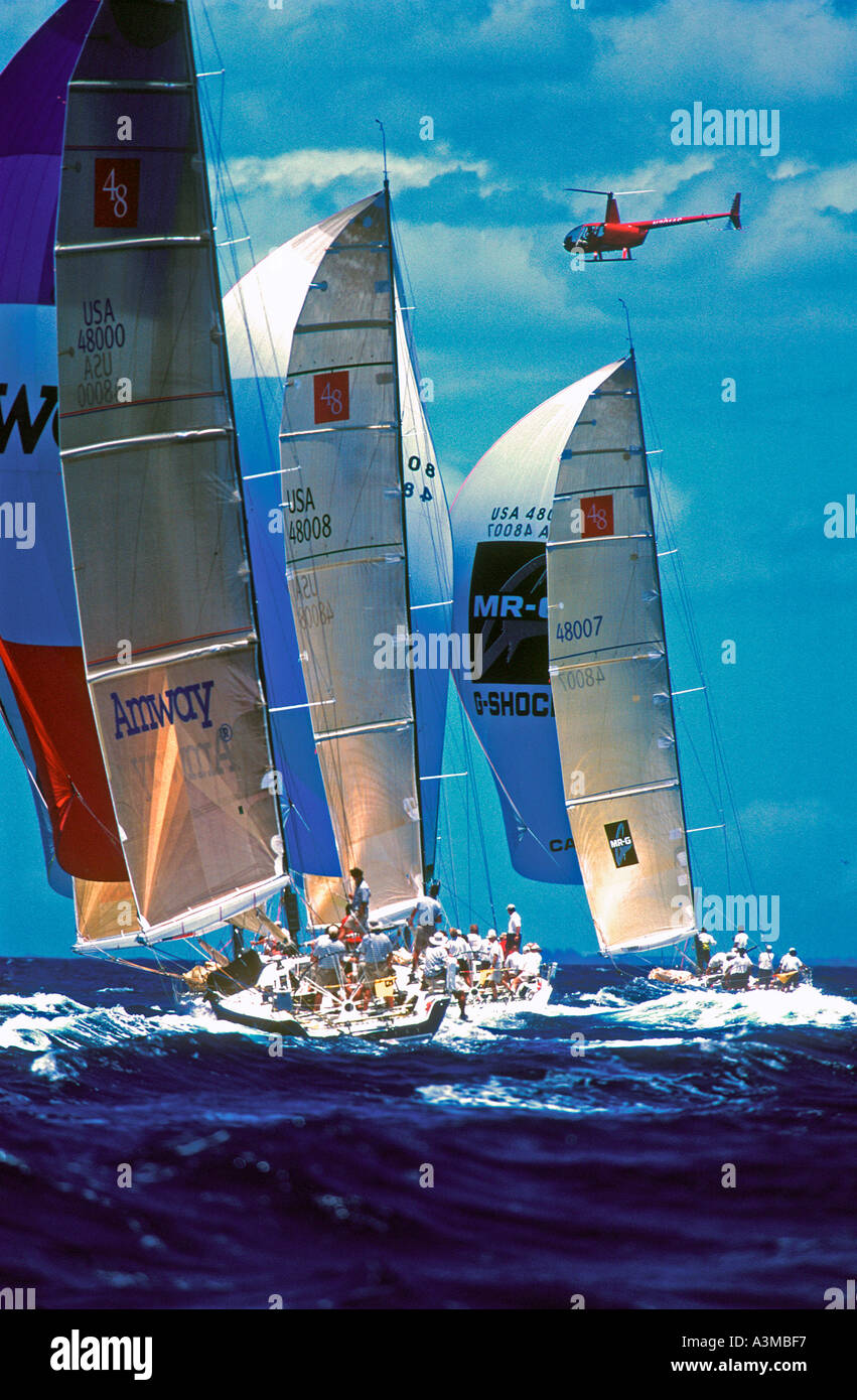 Yacht racing Kenwood Cup Honolulu Hawaii USA Stock Photo
