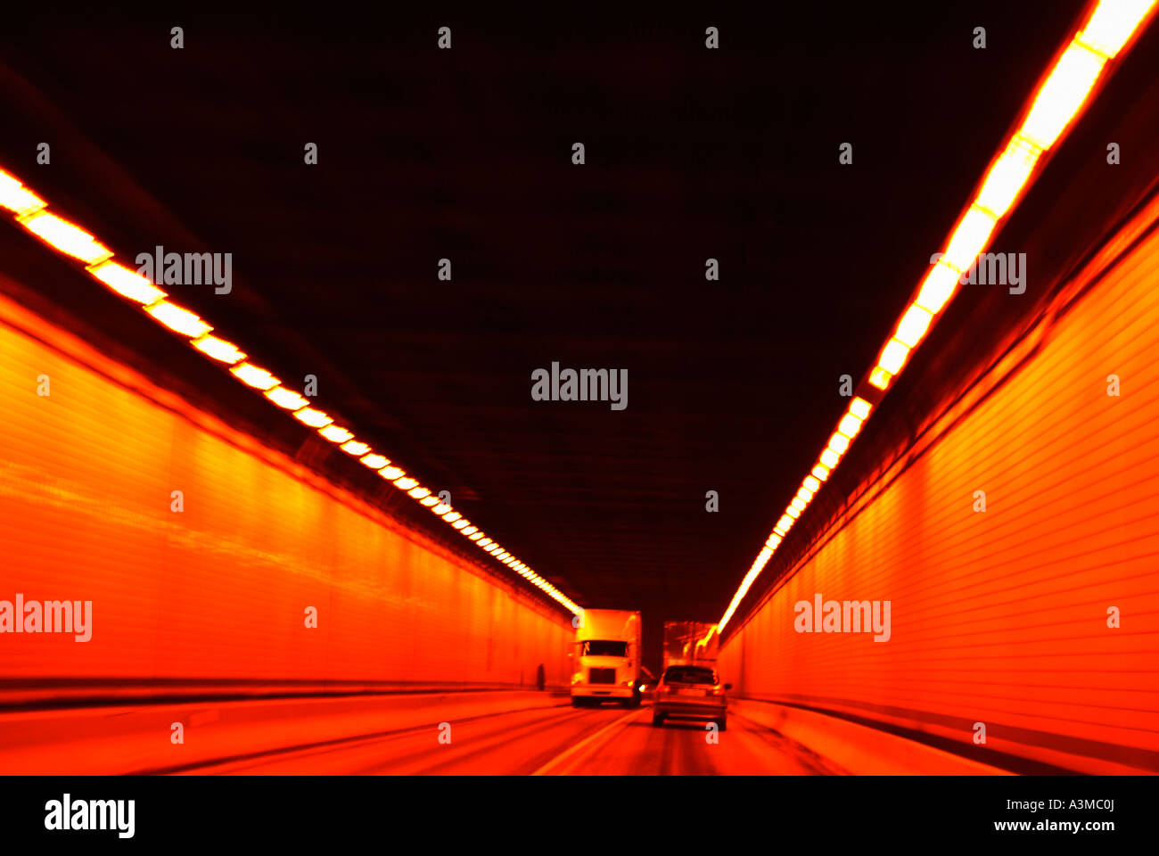 color colorful colourful motion streaks traveling thru tunnel red green Stock Photo