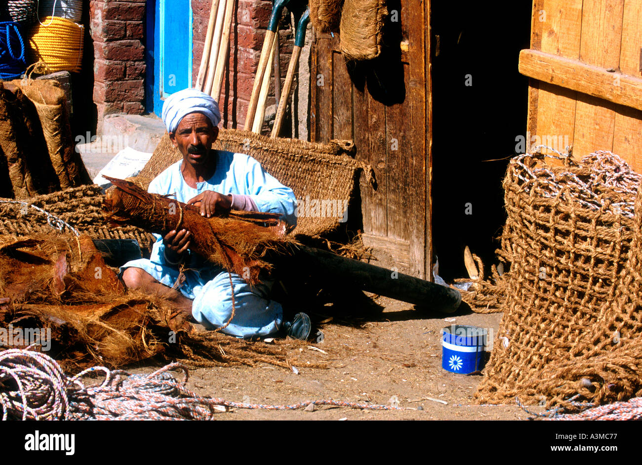 Mat maker Egypt Stock Photo Alamy