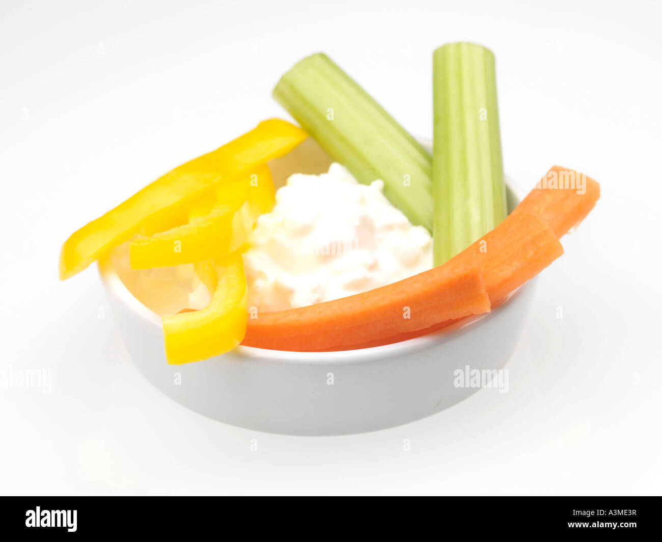 Cottage Cheese With Celery And Peppers Stock Photos Cottage