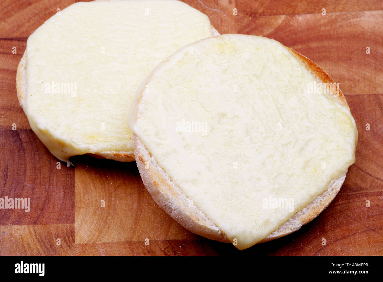 English Muffin with Grilled Cheese Stock Photo Alamy