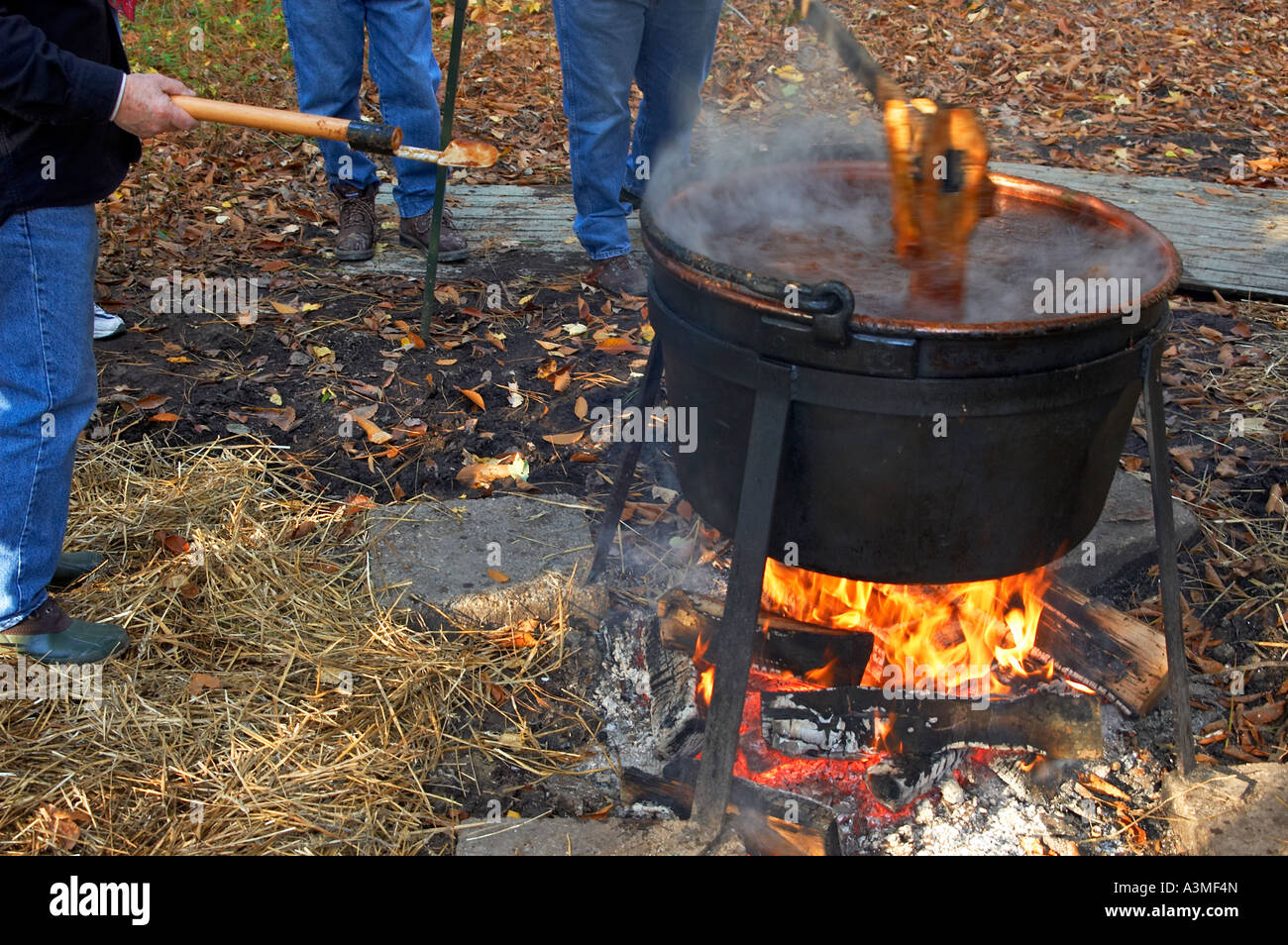 making apple butter Fall autumn harvest season VA Virginia USA North