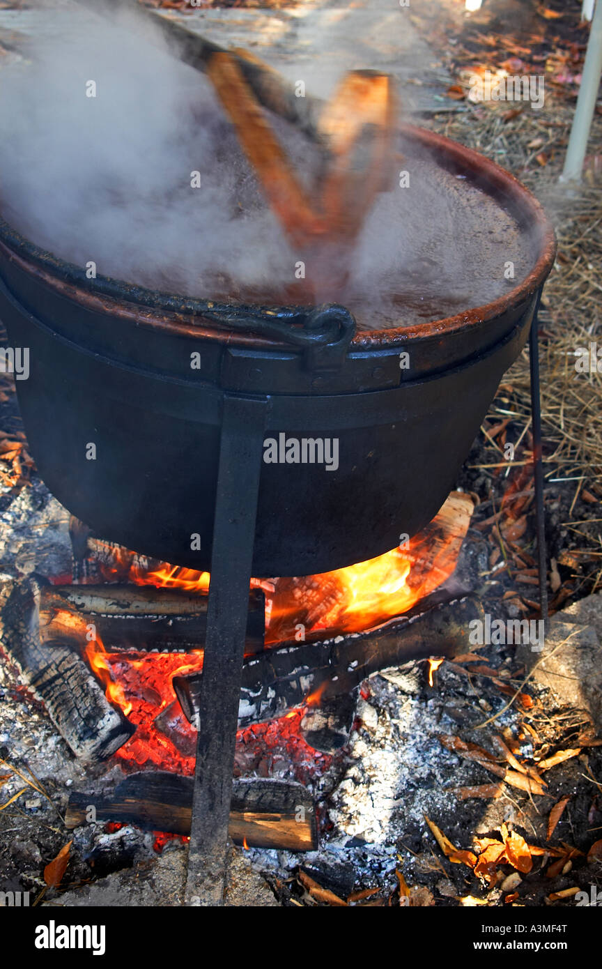 making apple butter Fall autumn harvest season VA Virginia USA North