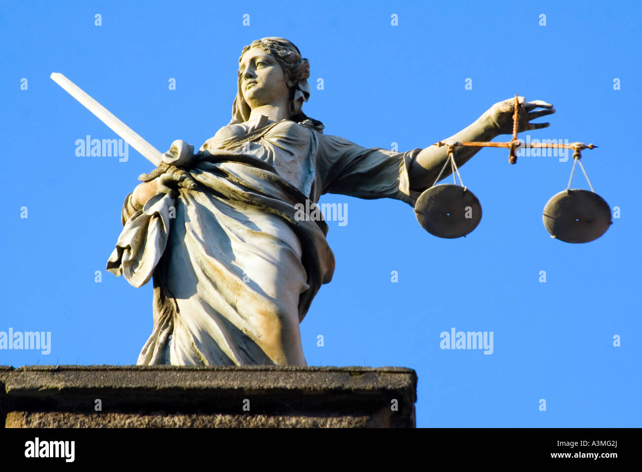 Statue of Justice Dublin Castle Dublin City Stock Photo Alamy