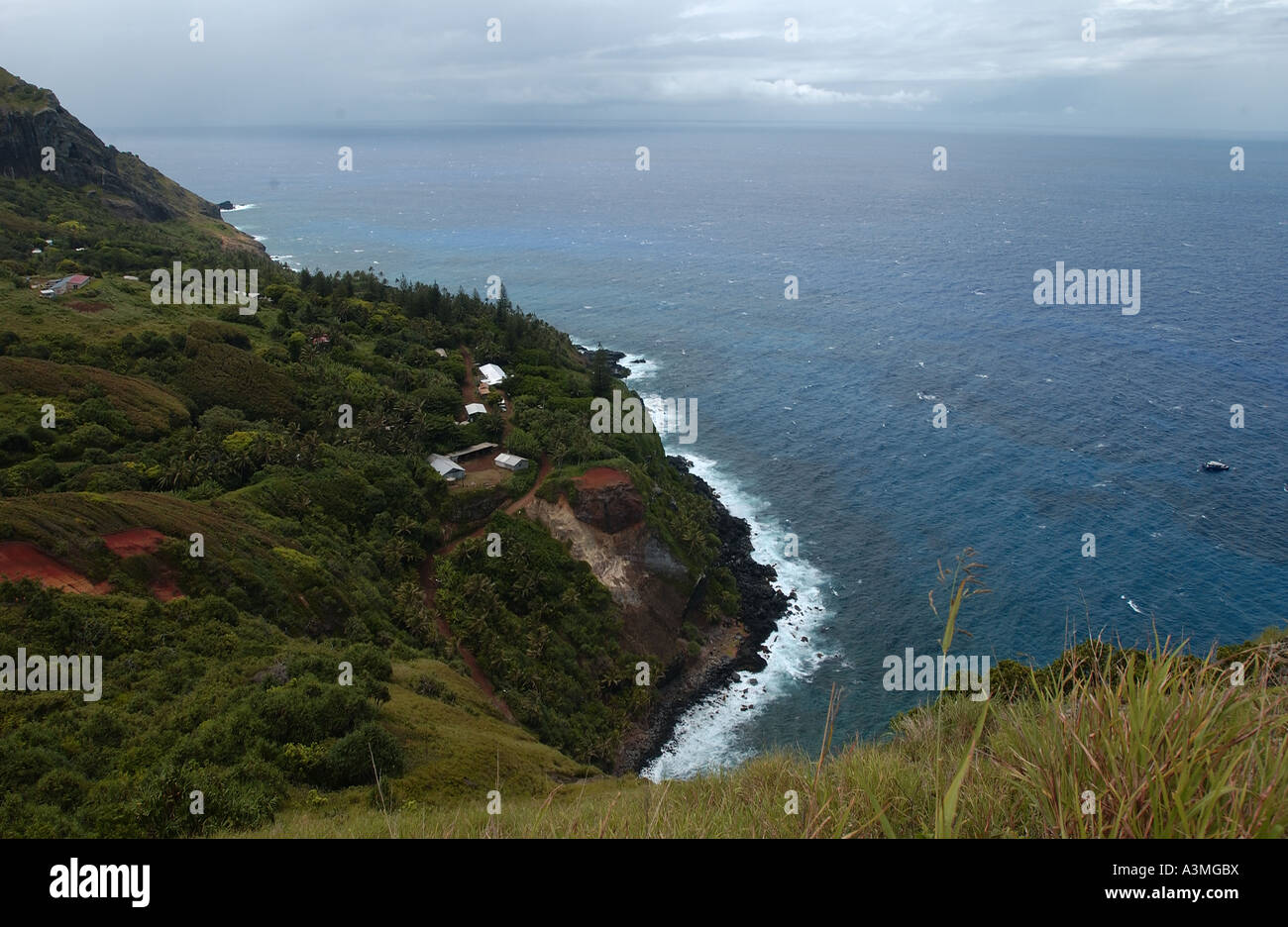 John Adams Cave lookout over the Island Stock Photo