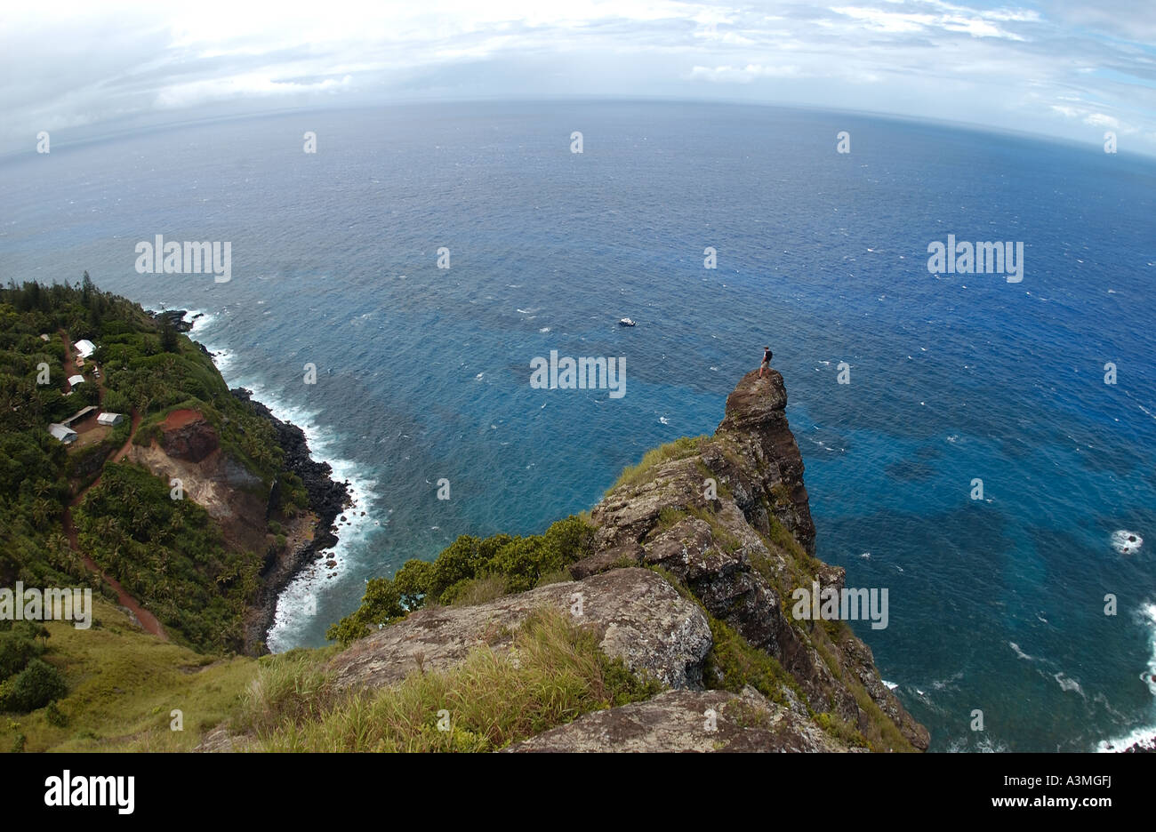 St Pauls Point Bounty Bay Pitcairn Island Stock Photo