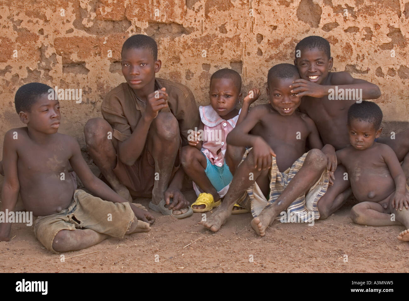 Local African village children in Ghana West Africa Stock Photo - Alamy