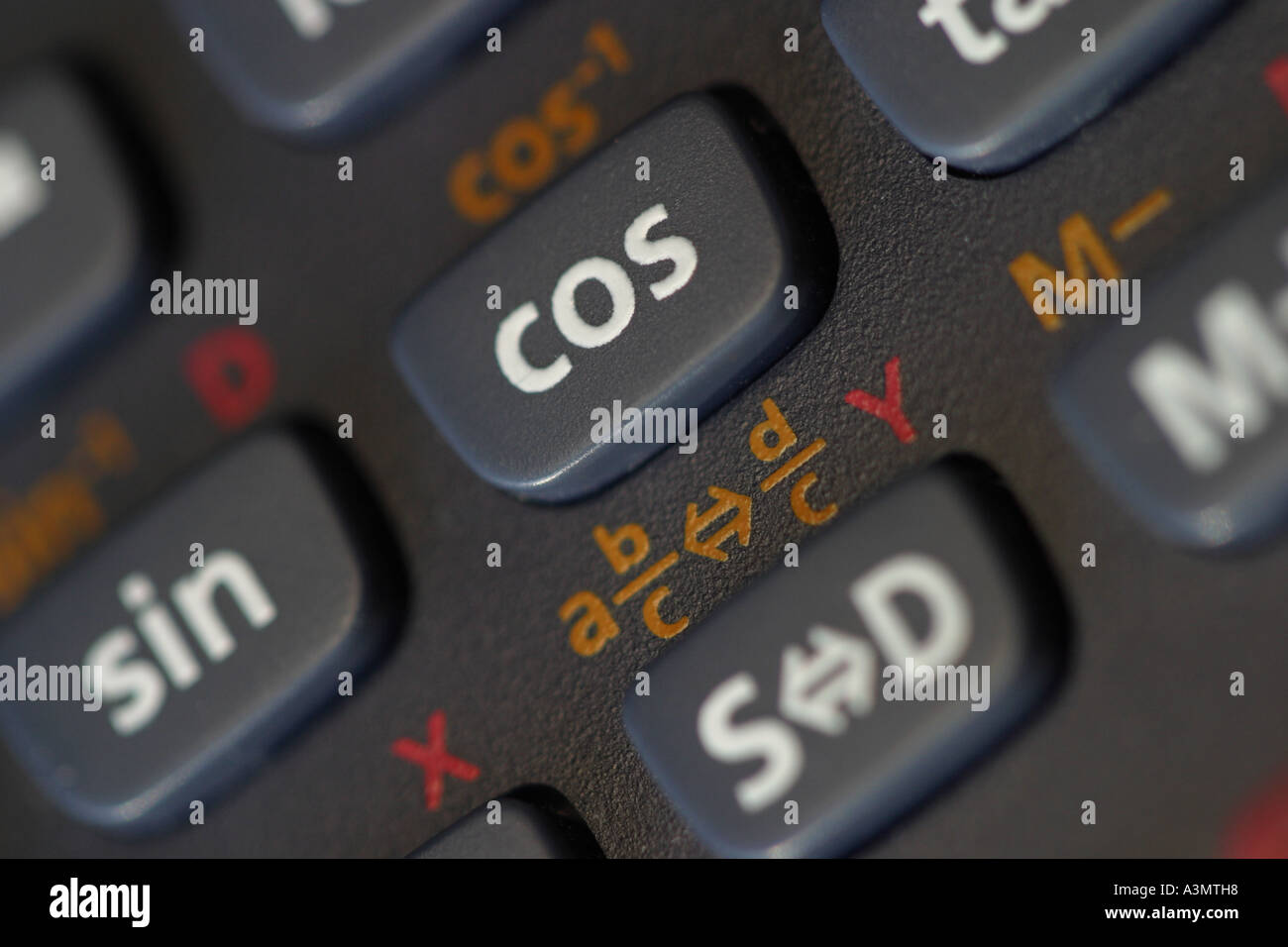 Cosine calculator mathematics maths Stock Photo