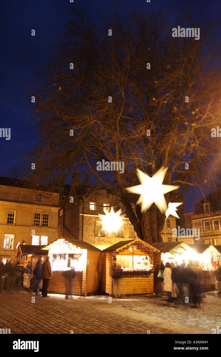 Christmas market in Bath Somerset England Stock Photo