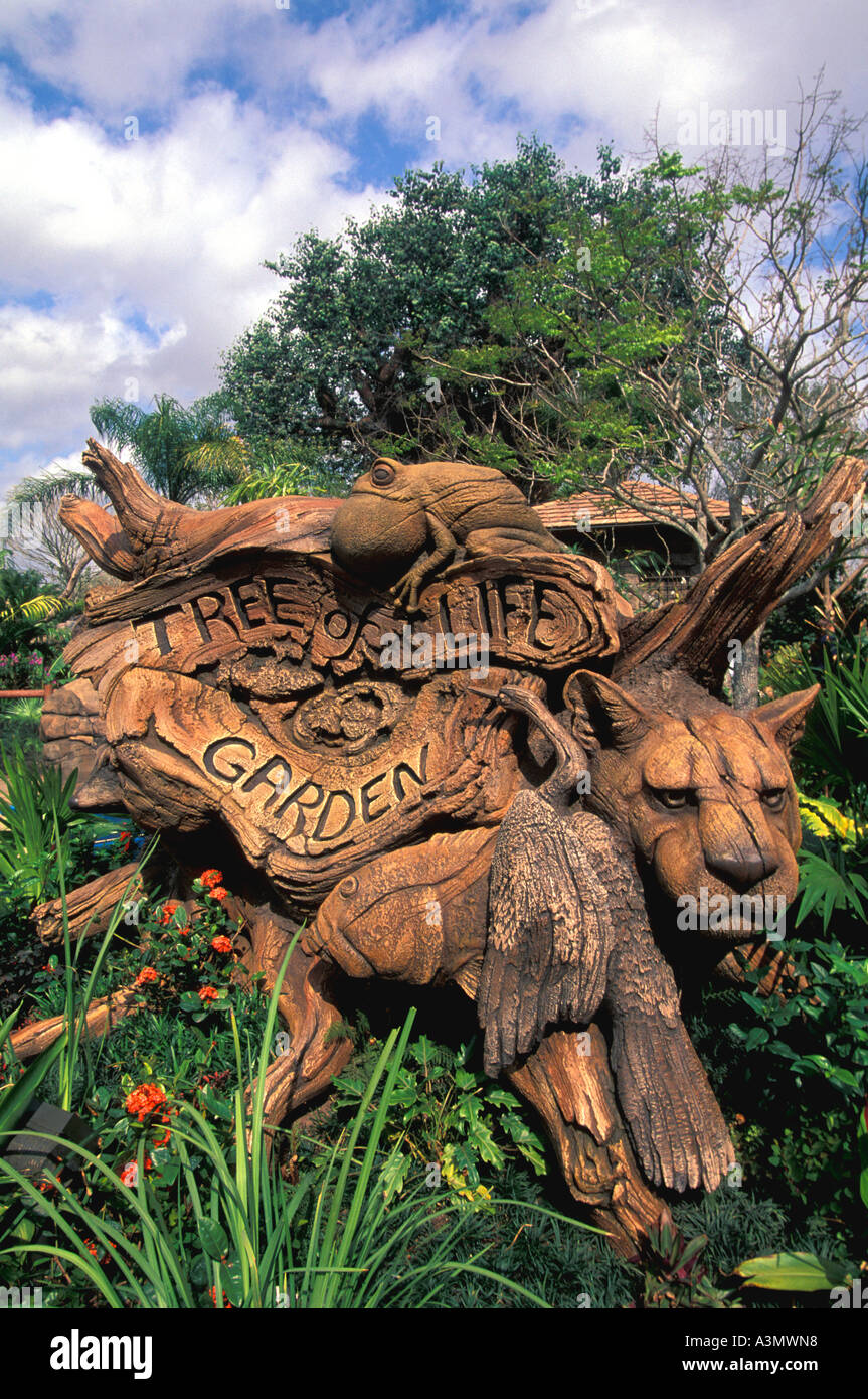 Walt Disney World Animal Kingdom tree of life Stock Photo