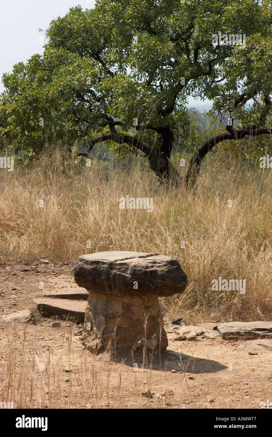 Mystic Stone outside Larabanga Village, North Ghana Stock Photo