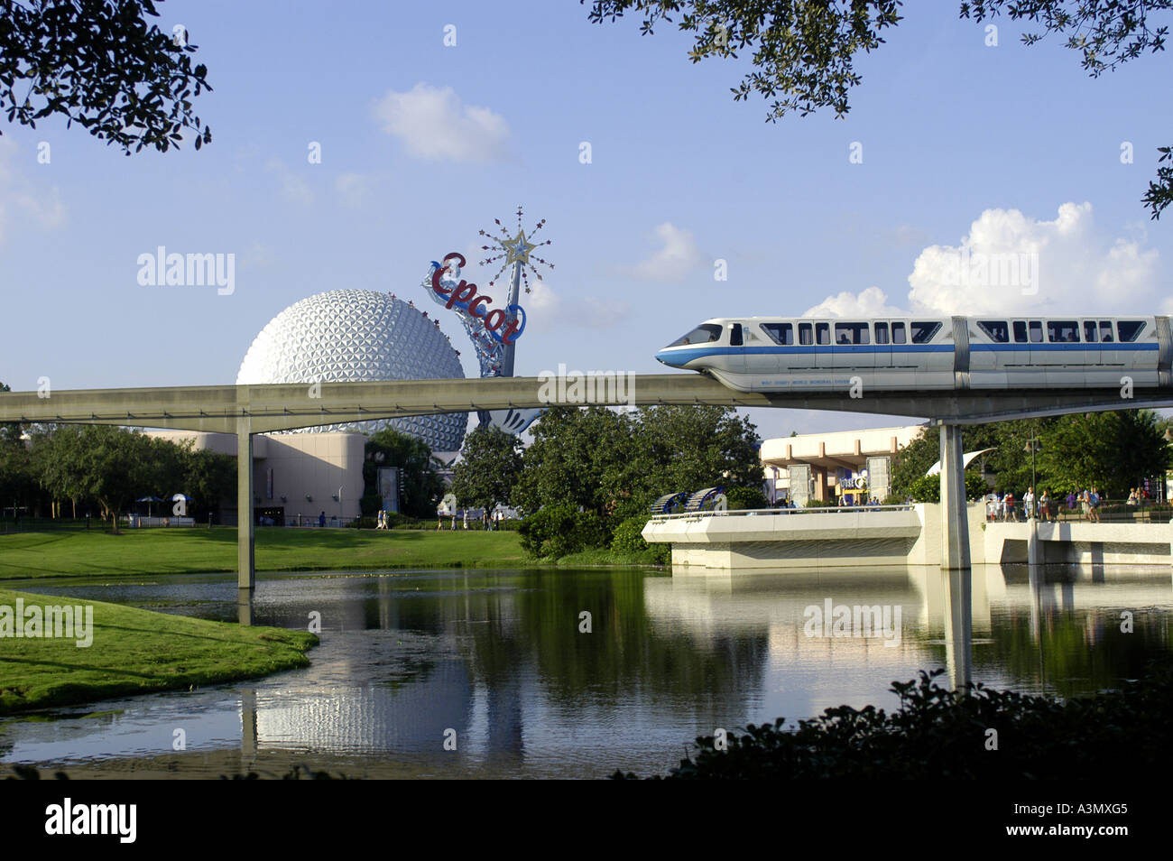 Walt Disney World Orlando Epcot monorail Future World Stock Photo