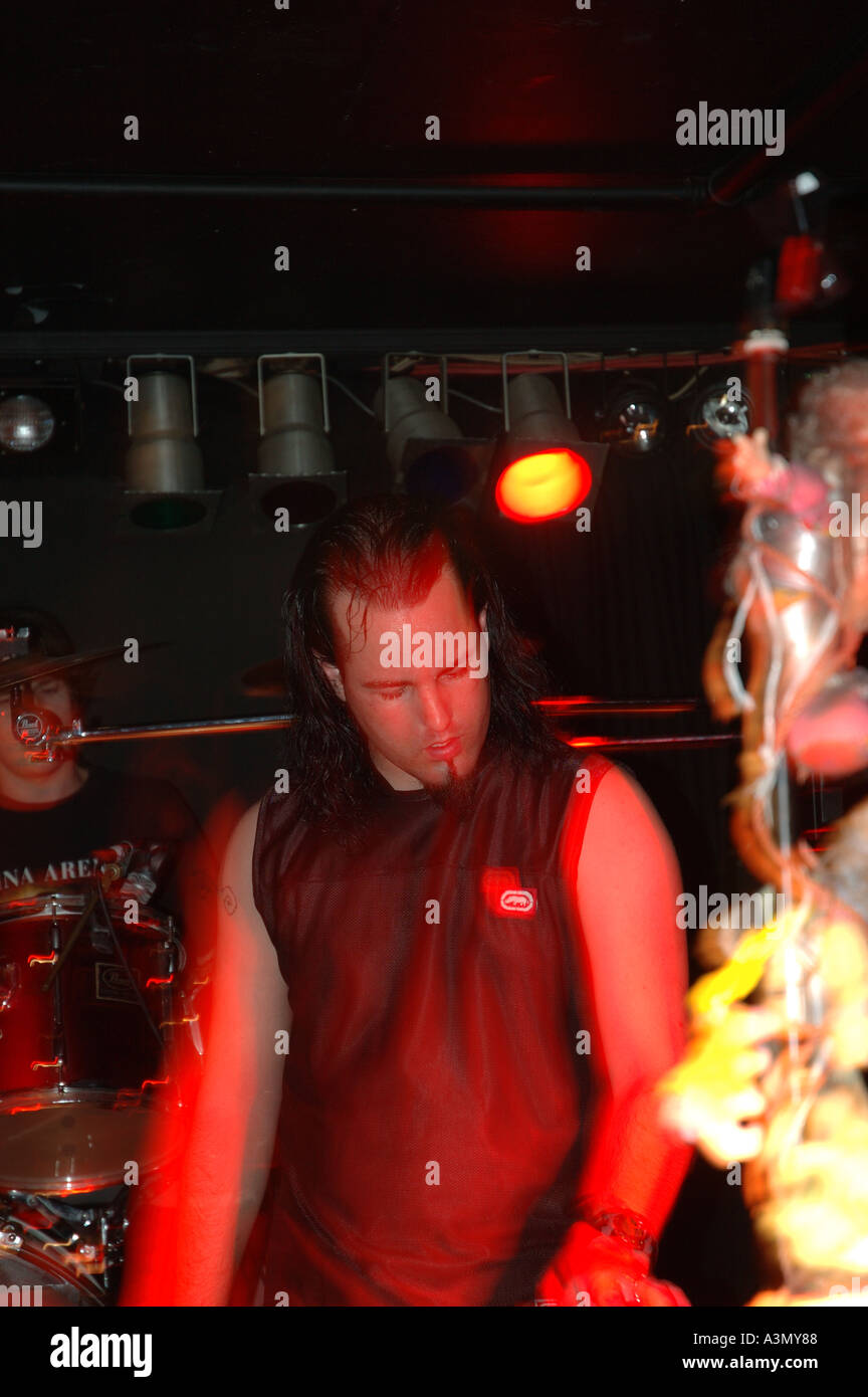 Keyboard player for Mythology goth rock band dsc 5351 Stock Photo - Alamy