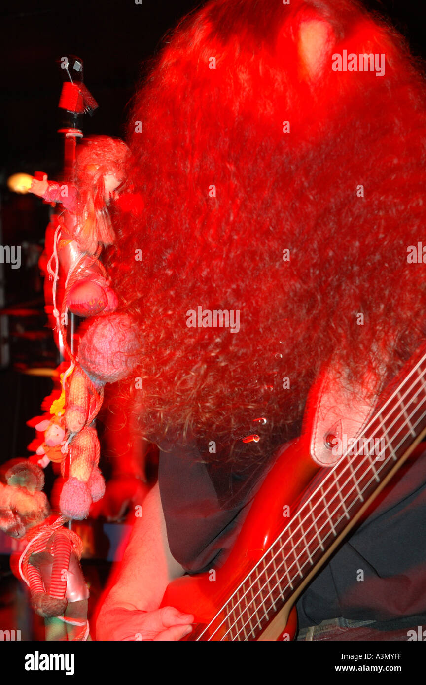 lead guitarist with wild red hair dsc 5409 Stock Photo - Alamy