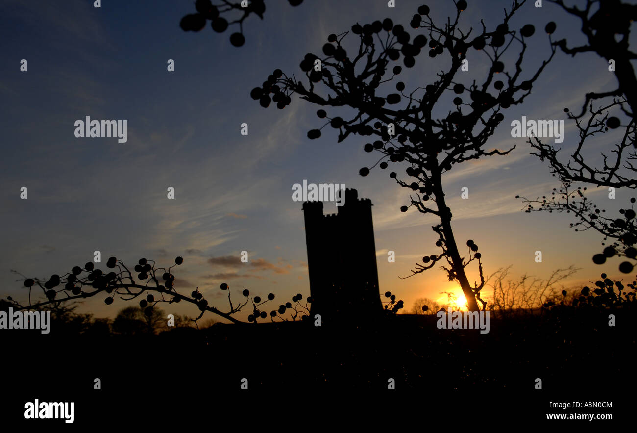 Broadway Tower Broadway Country Park The Cotswolds at dusk on a winters