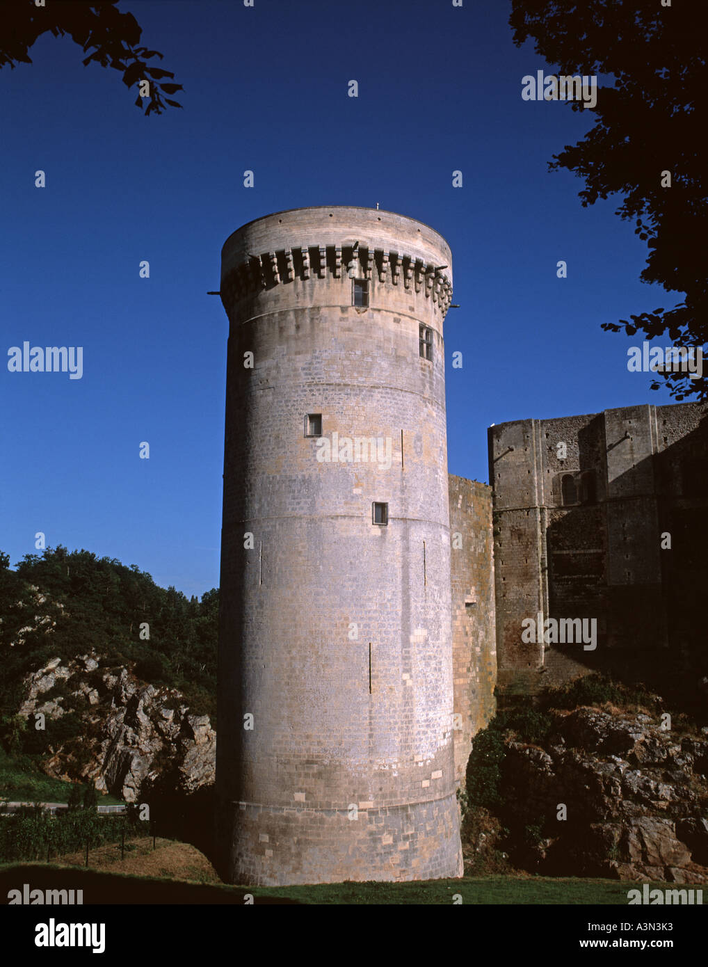 Tour de Talbot and the Keep at Falaise Stock Photo Alamy