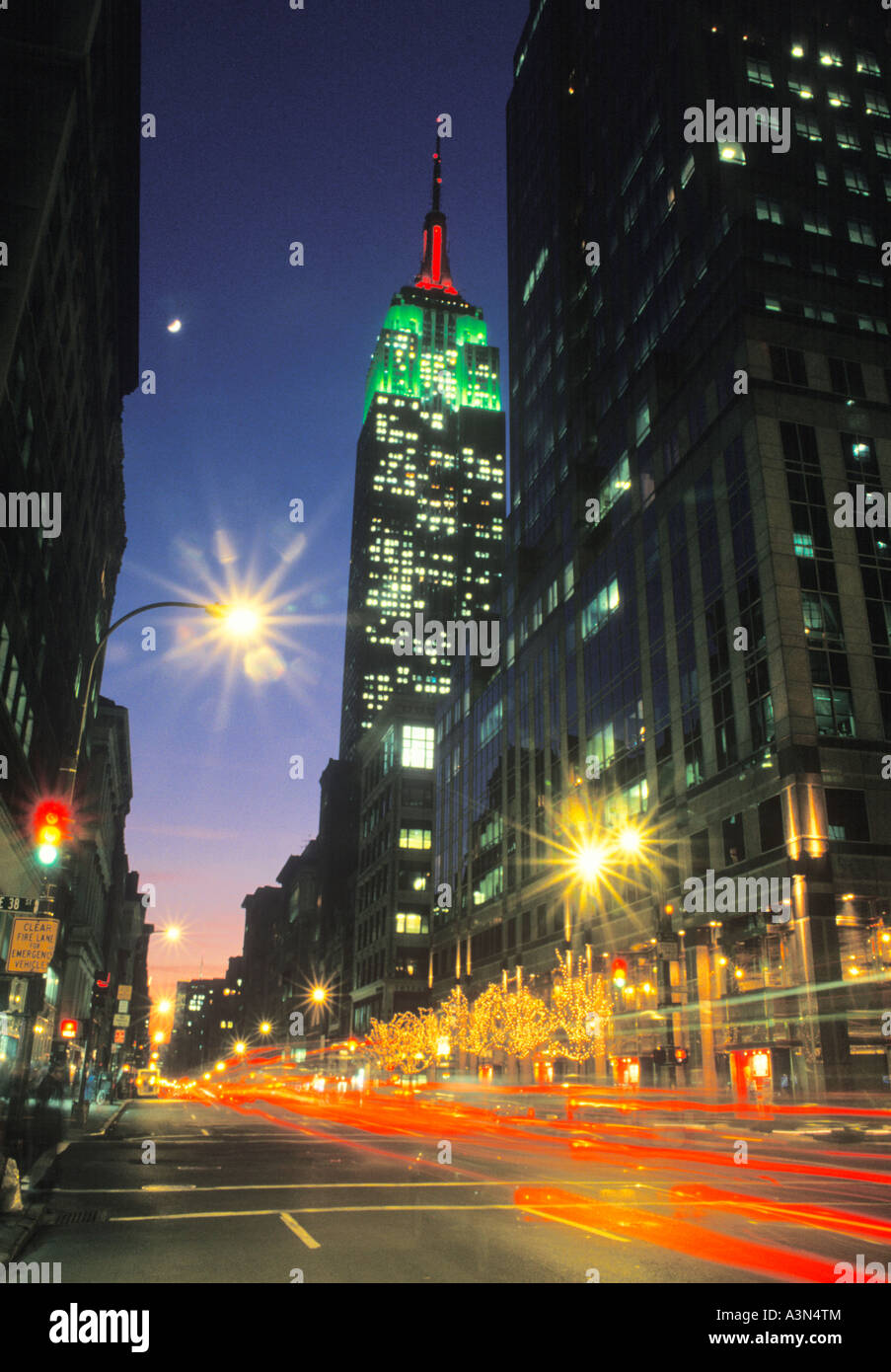 Vertical Photo of Empire State Building at Night New York 