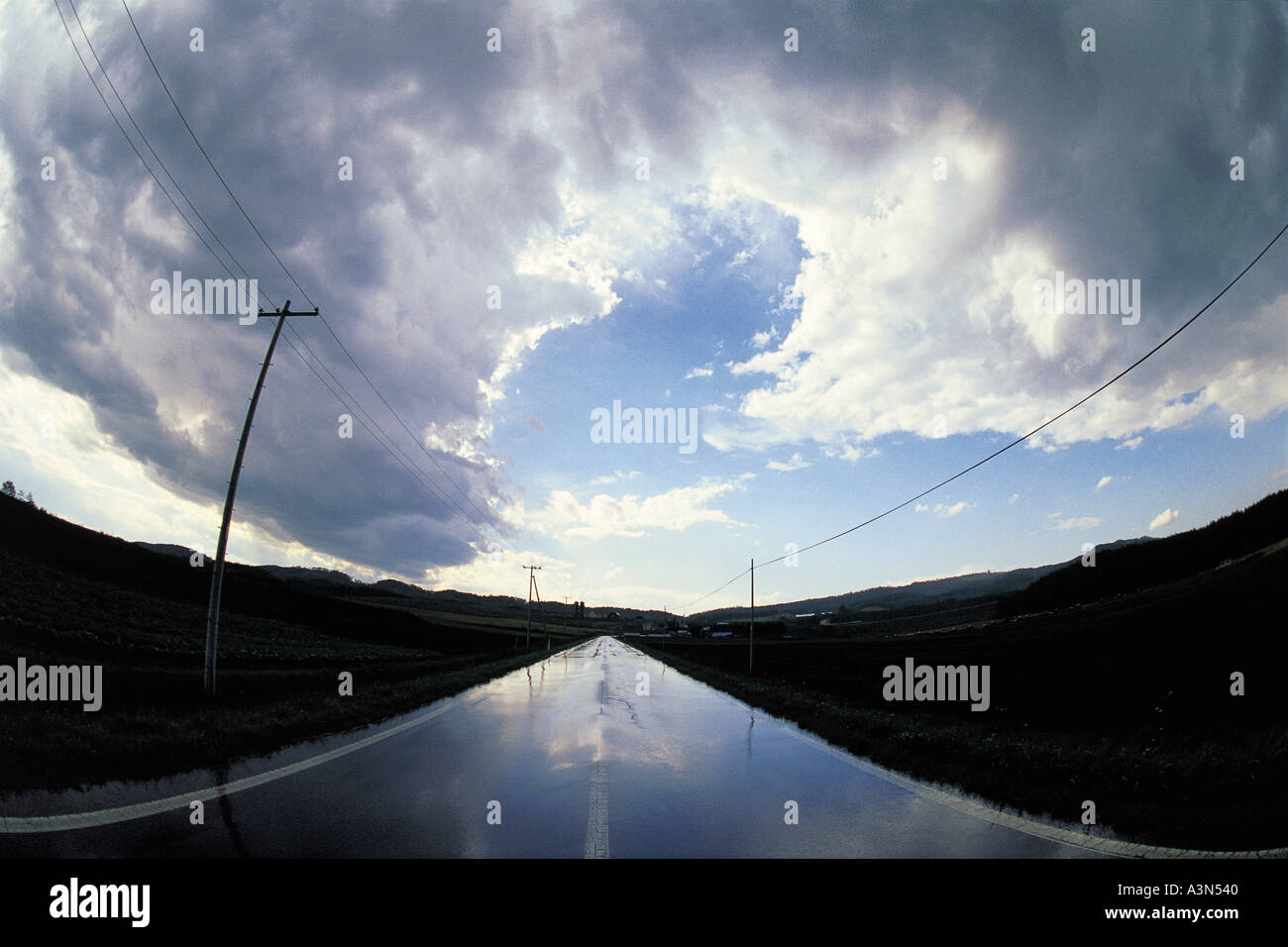 Road Sky Clouds Stock Photo Alamy