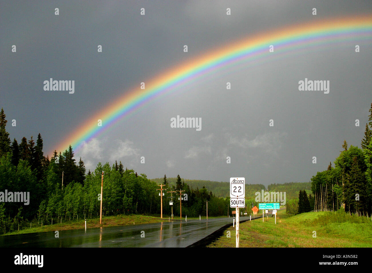 Horizontal Rainbow Stock Photo Alamy