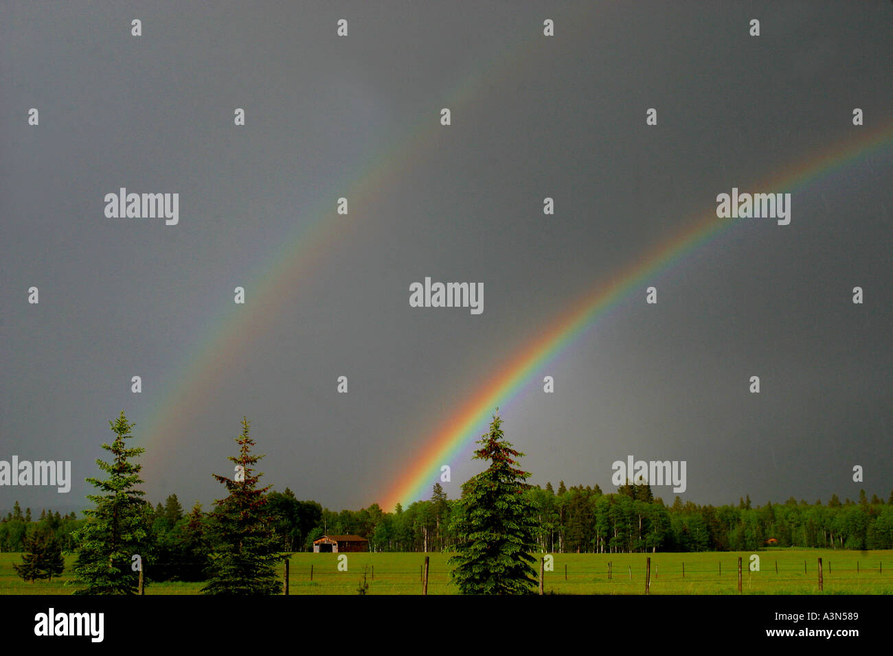 Horizontal Rainbow Stock Photo Alamy