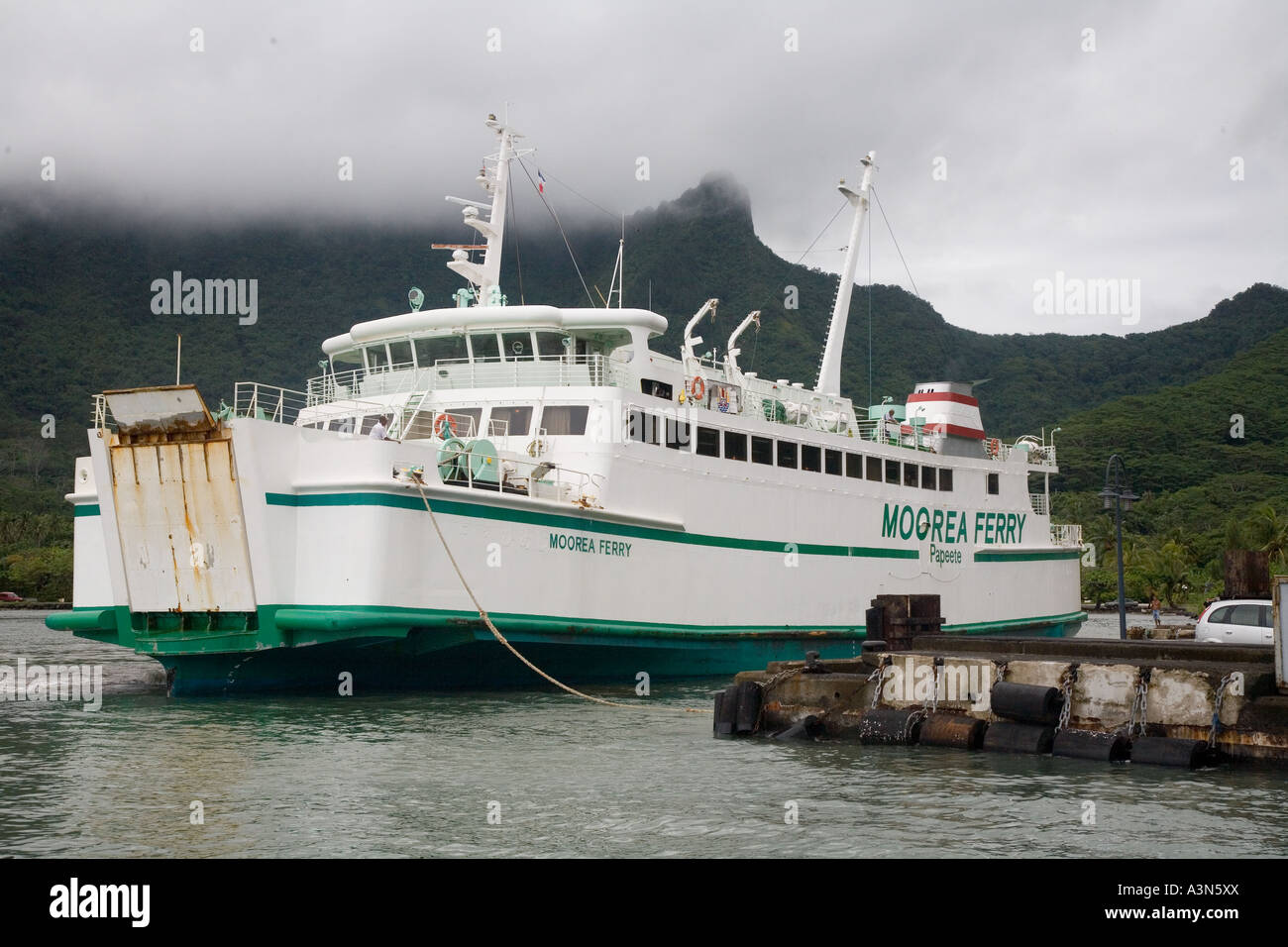 Moorea Ferry French Polynesia Stock Photo Alamy