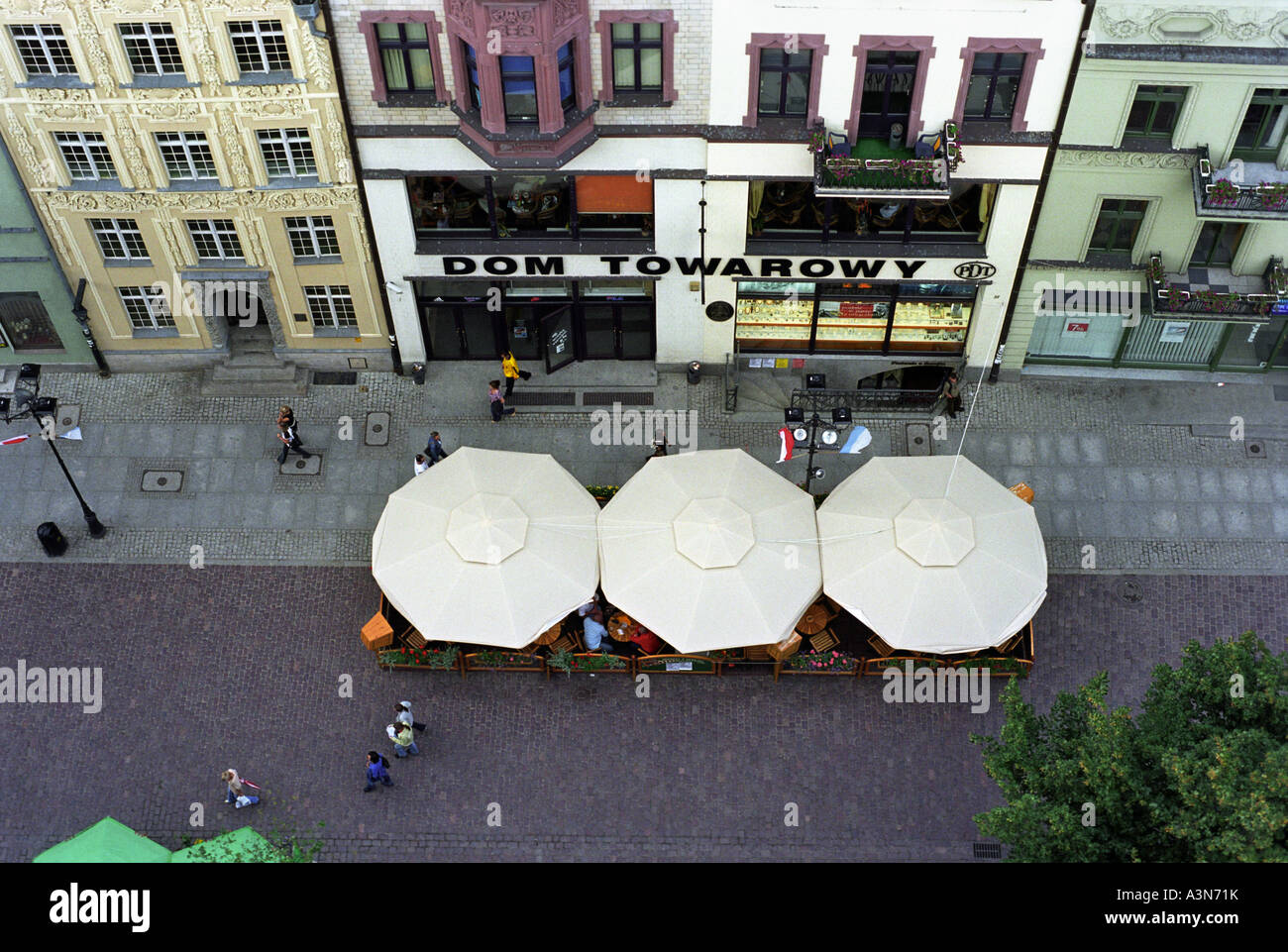 Street in the old town in Torun, Poland Stock Photo
