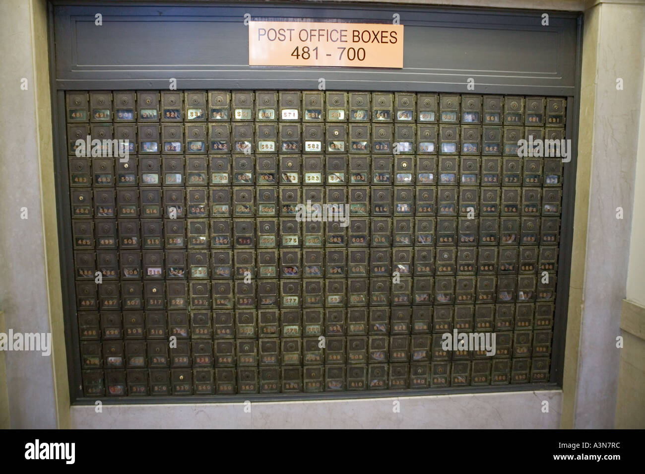 View Of Po Boxes At The James A Farley Post Office Building On 8th