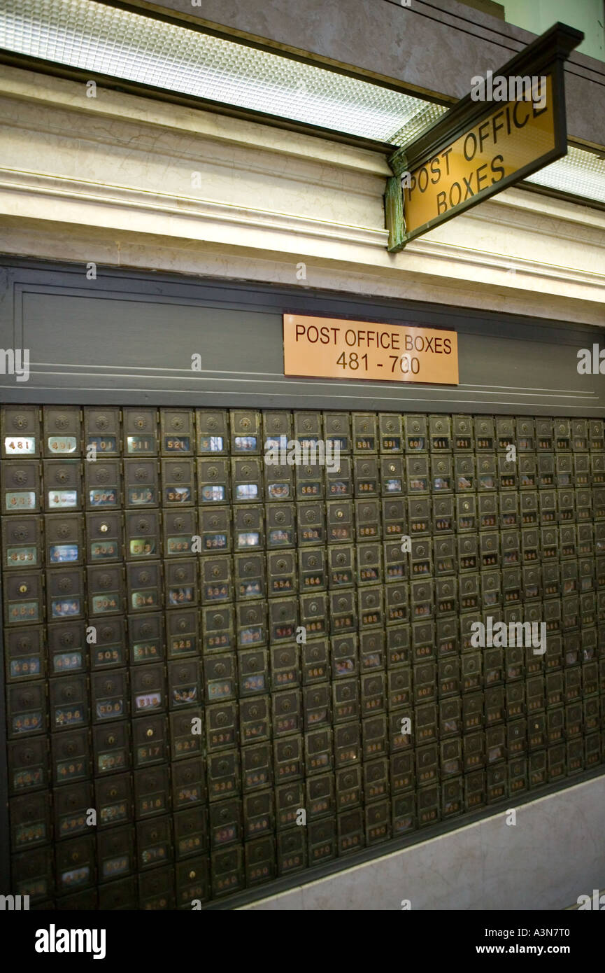 View of PO boxes at the James A Farley Post Office building on 8th Stock  Photo - Alamy