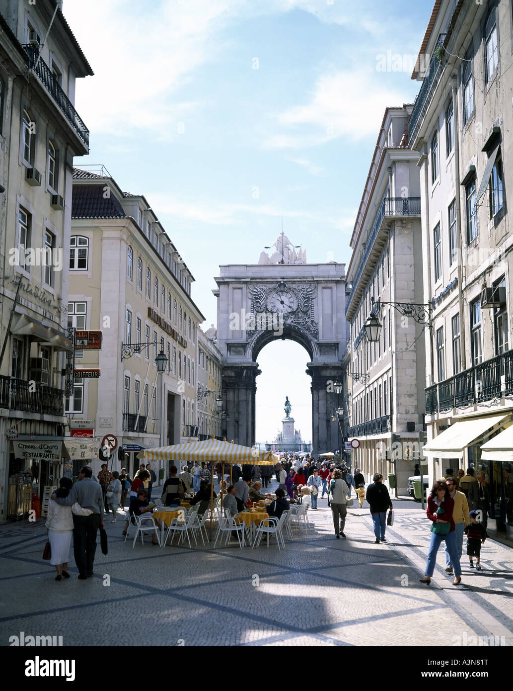 RUA AUGUSTA SHOPPING STREET LISBON PORTUGAL Stock Photo - Alamy