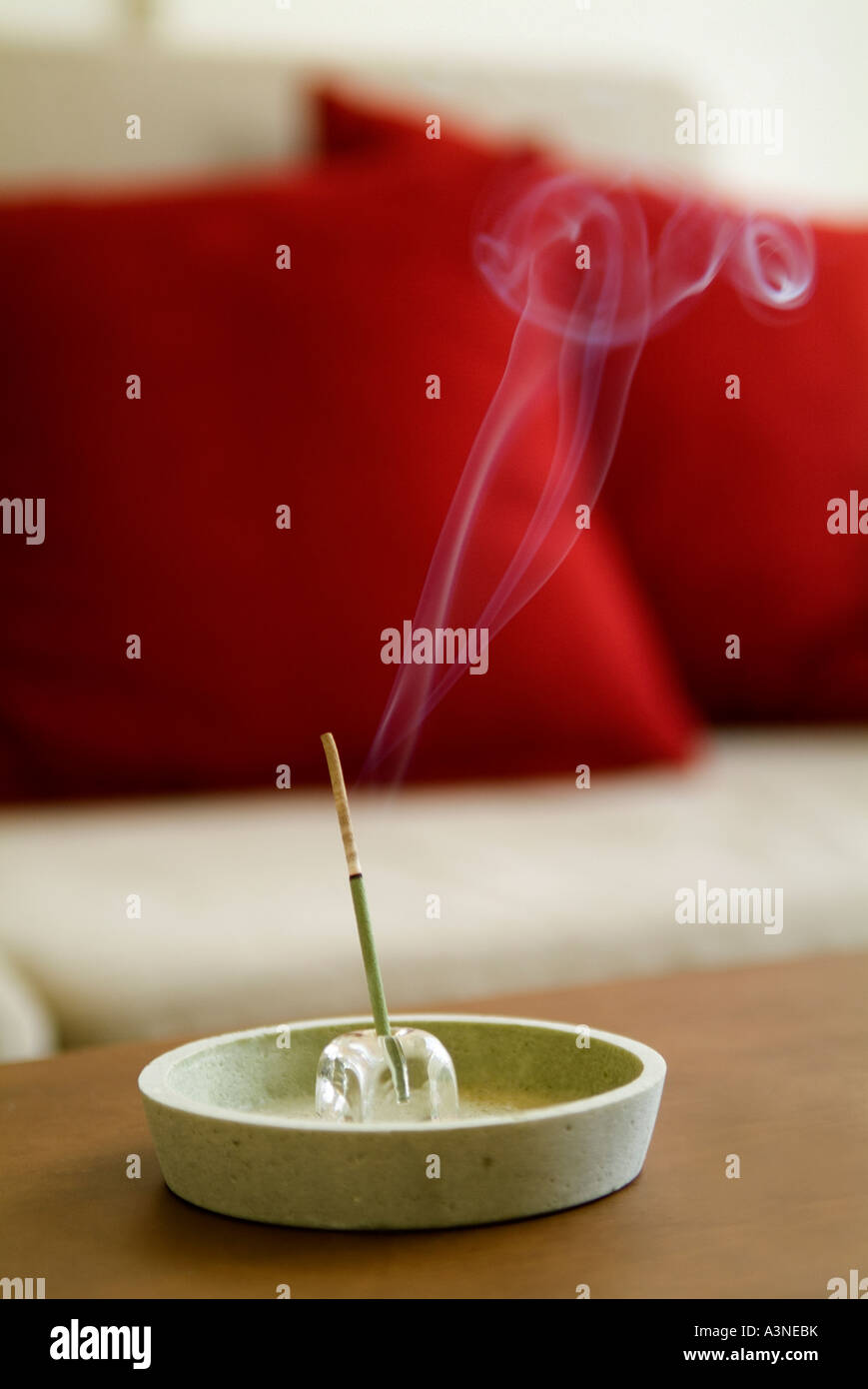 Incense stick burning Stock Photo