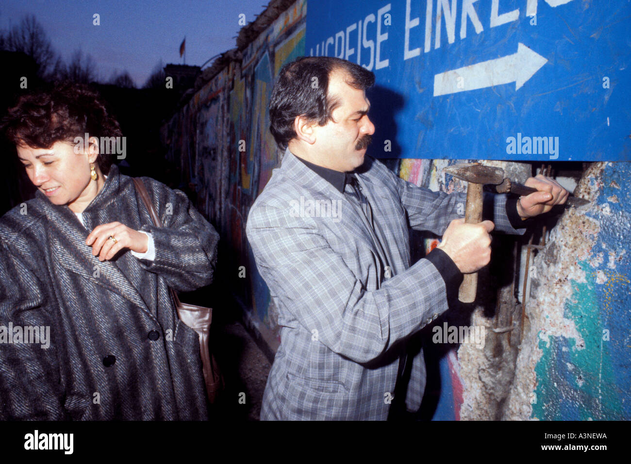 Berlin Wall Unification of East West Germany 1989 Stock Photo